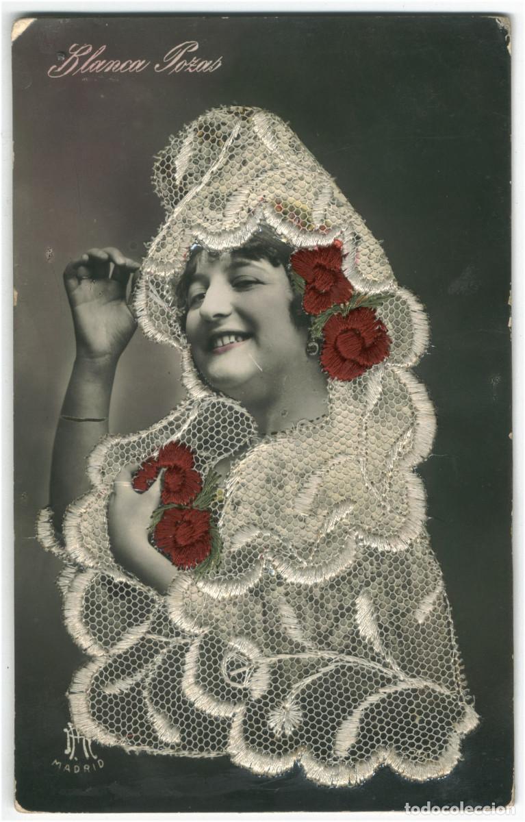 Postales: Actriz belle epoque POZAS, Blanca_MR