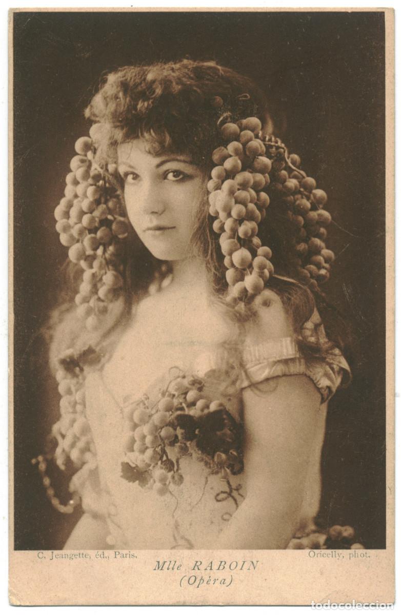 Postales: Actriz belle epoque RABOIN, M._C. Jeangette. Op&eacute;ra. Photo Oricelly
