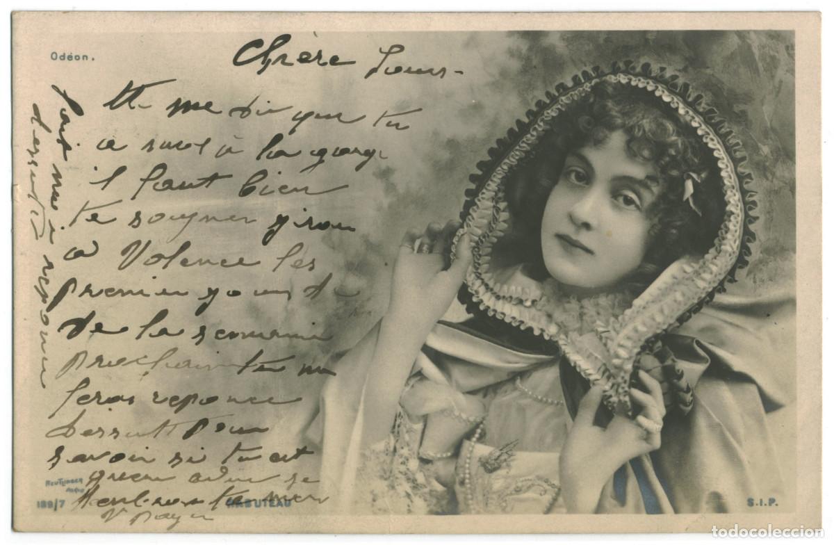 Postales: Actriz belle epoque RABUTEAU_SIP. 189-7. Od&eacute;on. Photo Reutlinger