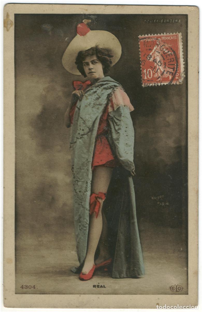 Postales: Actriz belle epoque R&Eacute;AL_ELD. 4304. Folies-Berg&eacute;re. Photo Wal&eacute;ry