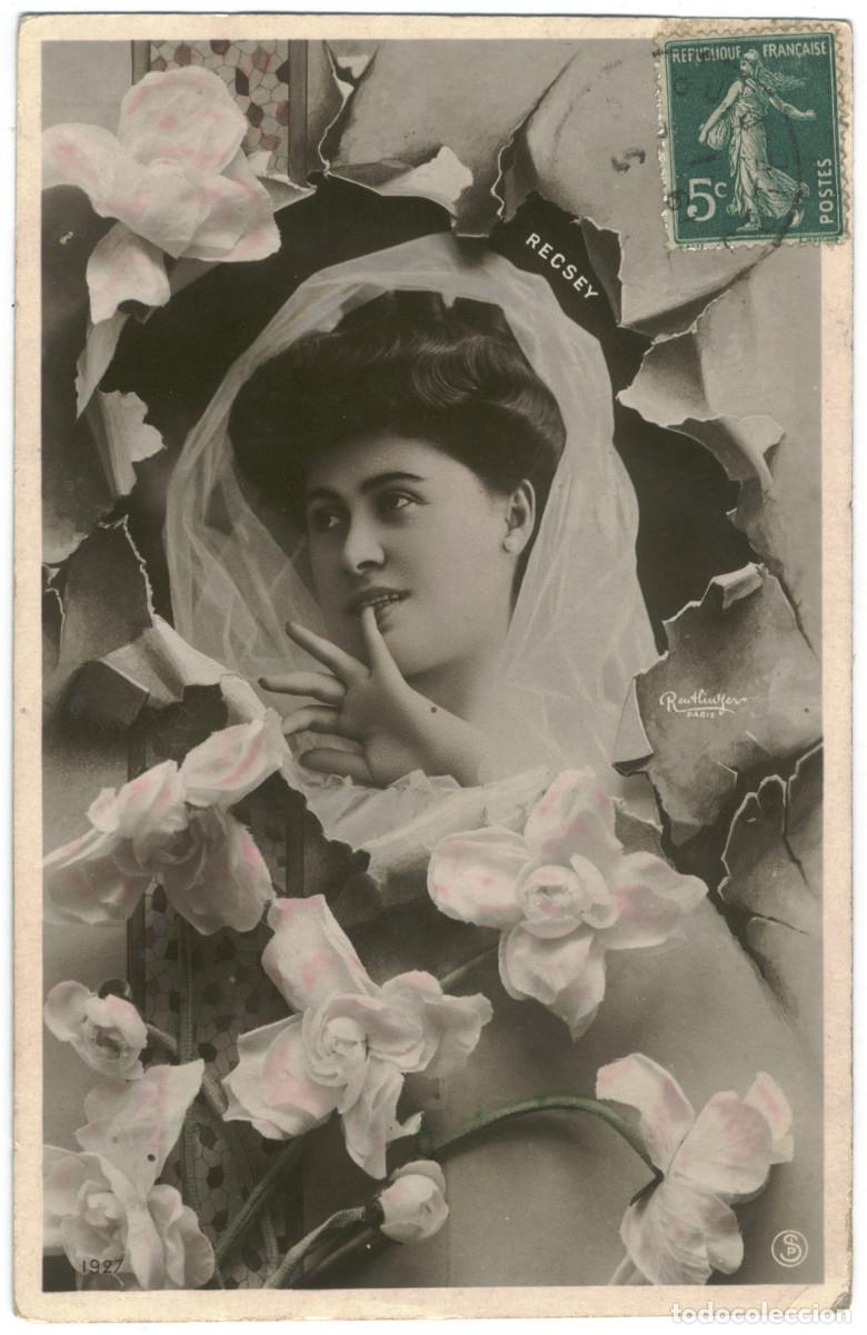Postales: Actriz belle epoque RECSEY, Mariska_SIP. 1927. Photo Reutlinger
