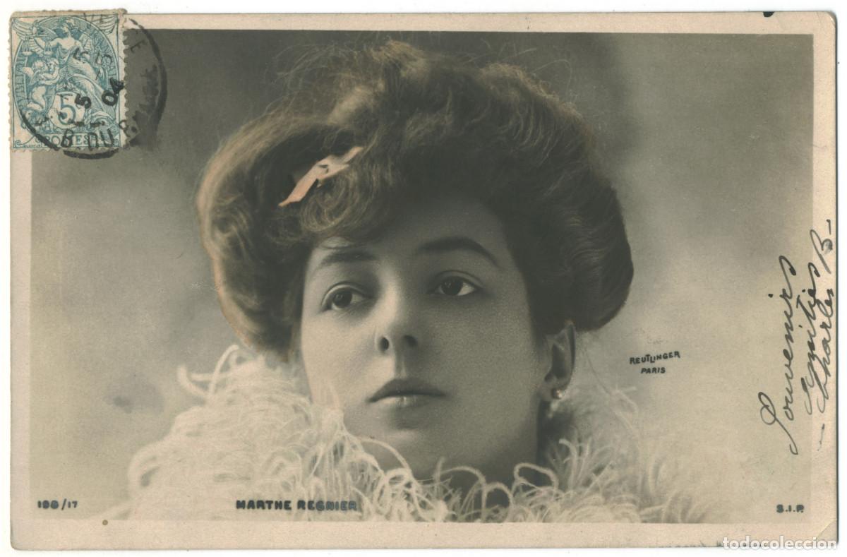 Postales: Actriz belle epoque R&Eacute;GNIER, Marthe_SIP. 198-17. Th&eacute;&acirc;tre Fran&ccedil;ais. Photo Reutlinger