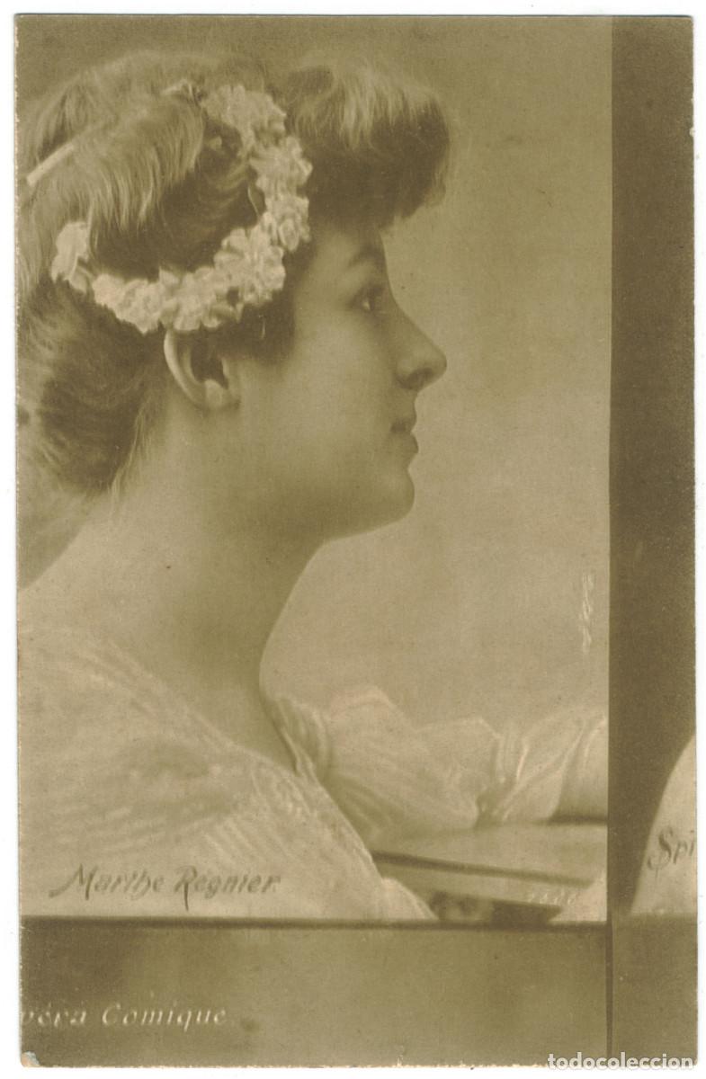Postales: Actriz belle epoque R&Eacute;GNIER, Marthe_Sin datos. Op&eacute;ra comique
