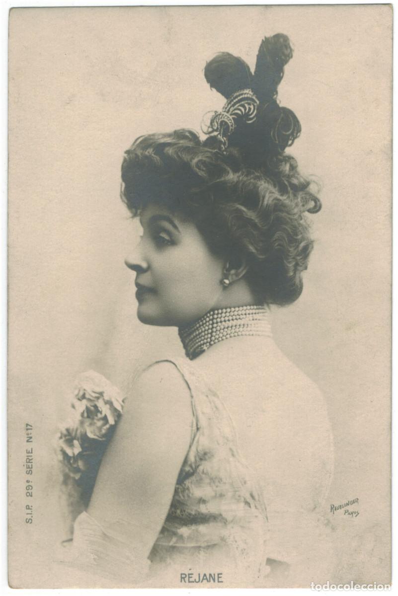 Postales: Actriz belle epoque R&Eacute;JANE-POREL, M. (Gabrielle REJU)_SIP. 29-17. Photo Reutlinger