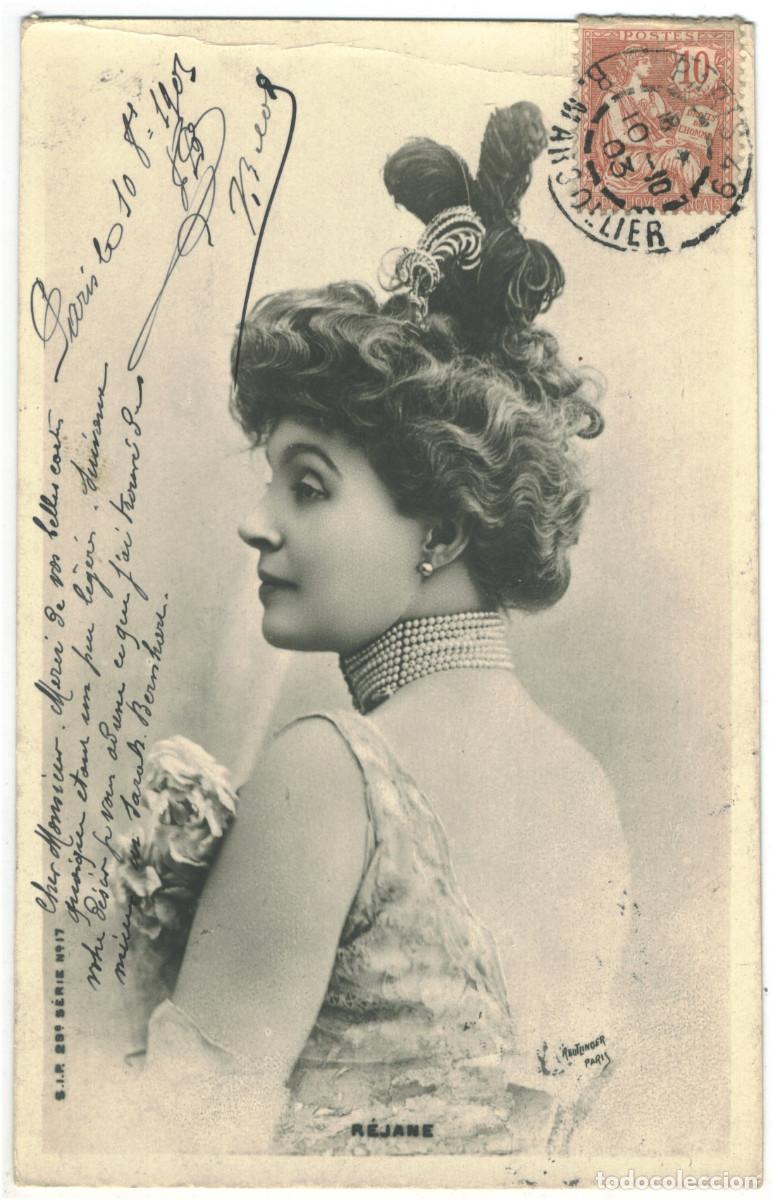 Postales: Actriz belle epoque R&Eacute;JANE-POREL, M. (Gabrielle REJU)_SIP. 29-17. Photo Reutlinger