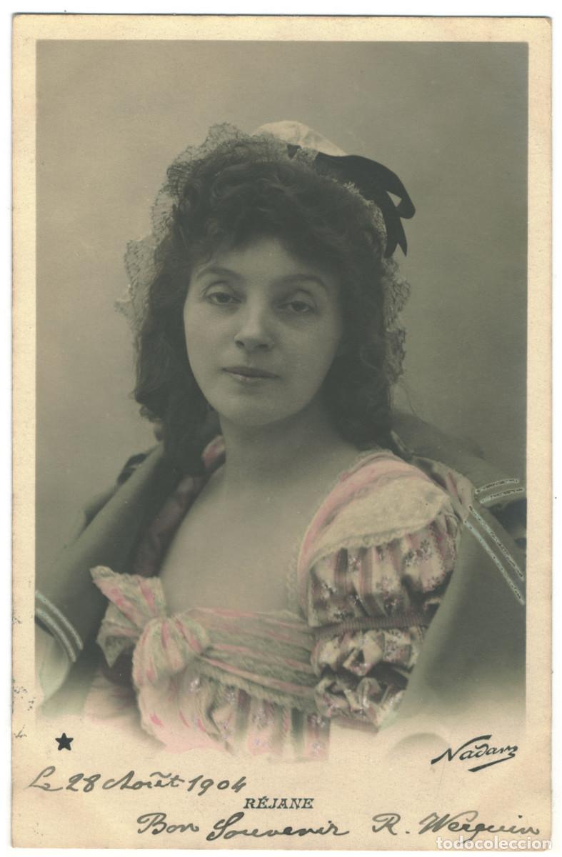 Postales: Actriz belle epoque R&Eacute;JANE-POREL, M. (Gabrielle REJU)_&Eacute;toile. 769-70. Photo Nadar