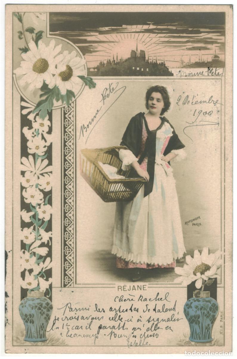 Postales: Actriz belle epoque R&Eacute;JANE-POREL, M. (Gabrielle REJU)_SIP. Photo Reutlinger