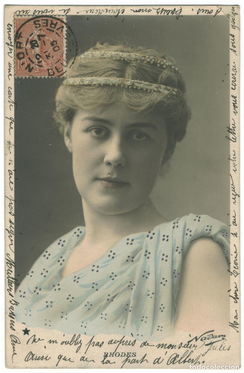 Postales: Actriz belle epoque RHODES_&Eacute;toile. 759-65. Photo Nadar