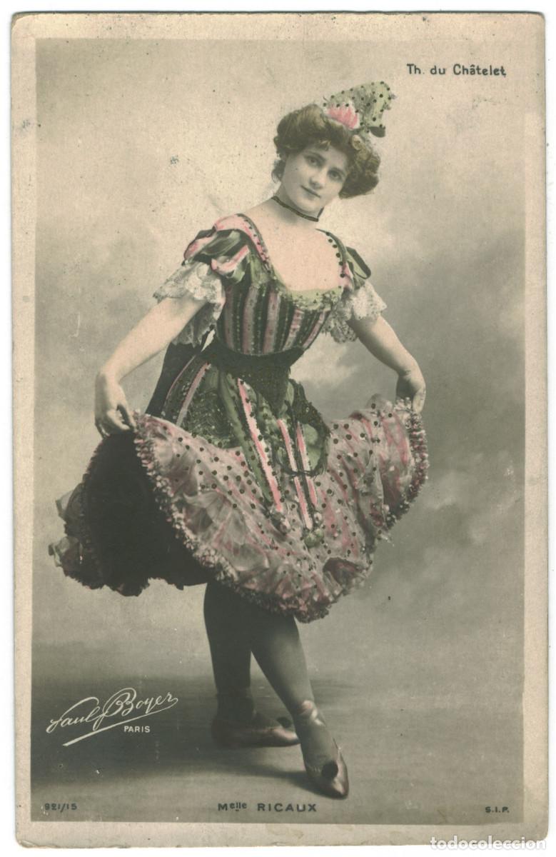 Postales: Actriz belle epoque RICAUX, Mlle._SIP. 921-15. Ch&acirc;telet. Photo Paul Boyer