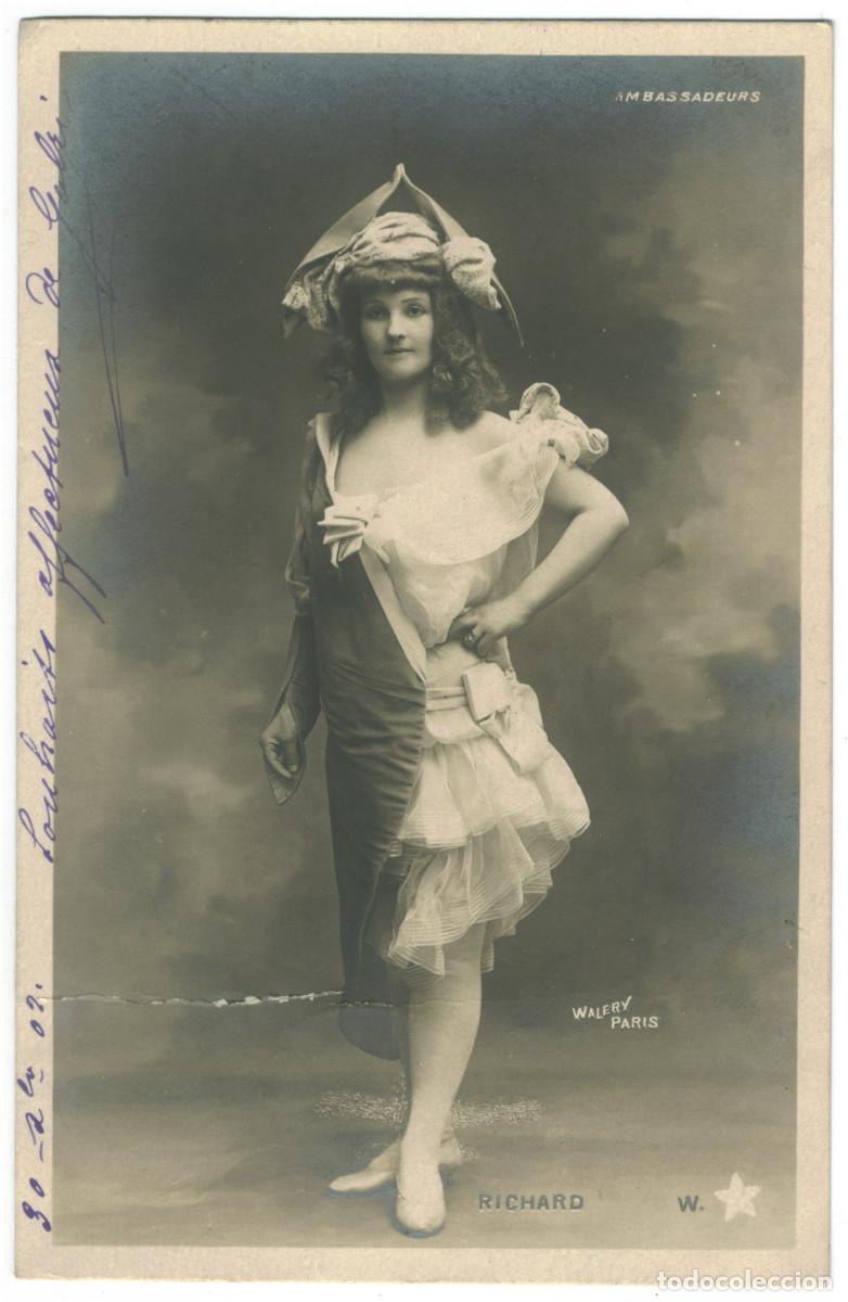 Postales: Actriz belle epoque RICHARD_W &Eacute;toile. 2. Ambassadeurs. Photo Wal&eacute;ry