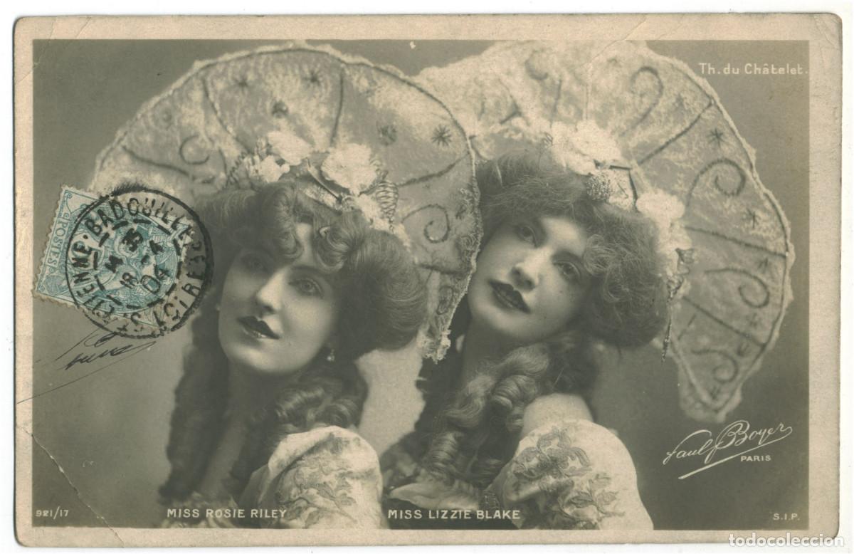 Postales: Actriz belle epoque RILEY, Rosie & BLAKE, Lizzie_SIP. 921-17. Ch&acirc;telet. Photo Paul Boyer