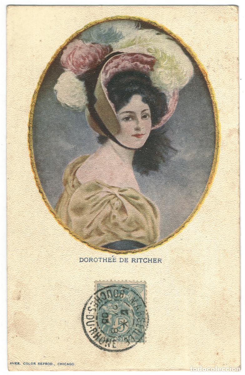 Postales: Actriz belle epoque RITCHER, Doroth&eacute;e de_American Color (Chicago)