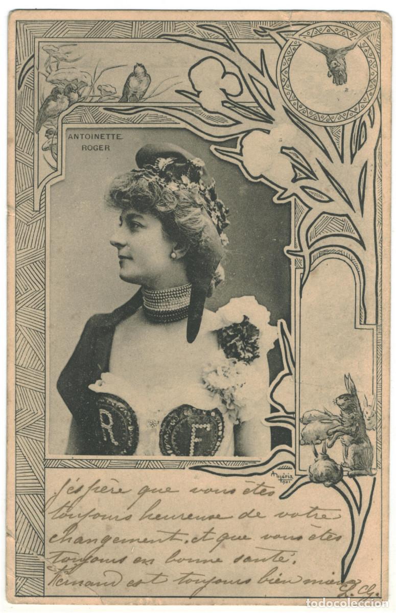 Postales: Actriz belle epoque ROGER, Antoinette_Ay&egrave;ria