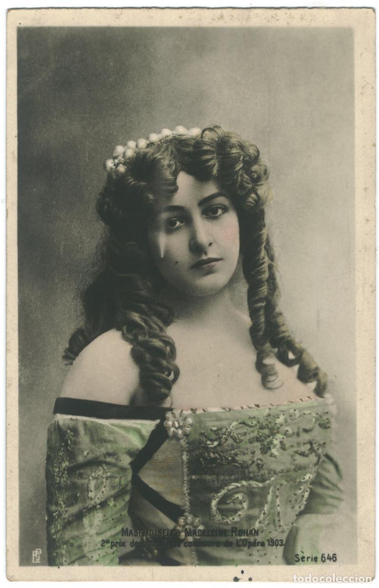 Postales: Actriz belle epoque ROHAN, Madeleine_PJ. 646. II prix du beaut&eacute; concours de l'Op&eacute;ra 1903