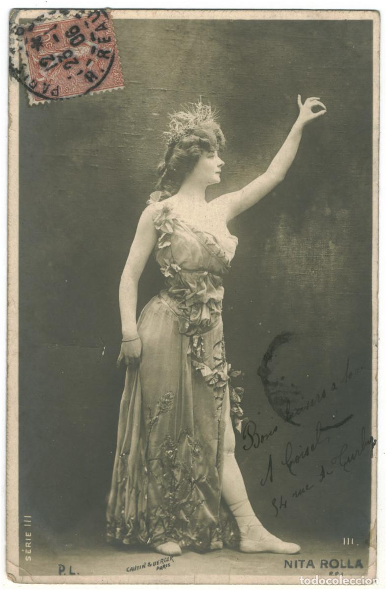Postales: Actriz belle epoque ROLLA, Nita_PL. 3. Photo Cautin & Berger