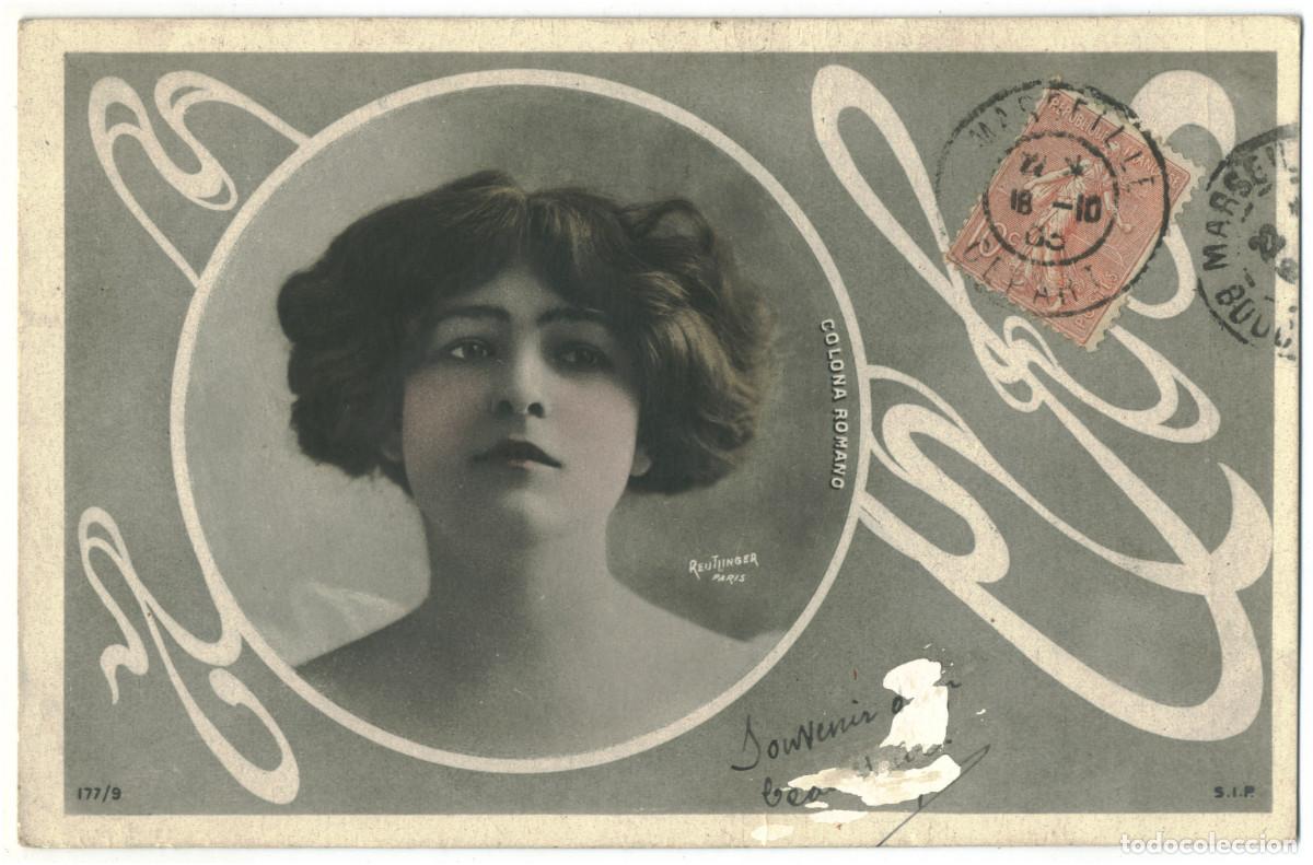 Postales: Actriz belle epoque ROMANO, Colonna_SIP. 177-9. Photo Reutlinger