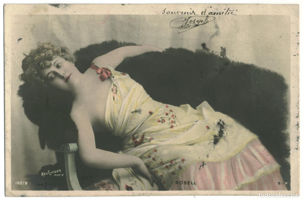 Postales: Actriz belle epoque ROSELL_SIP. 190-2. Photo Reutlinger
