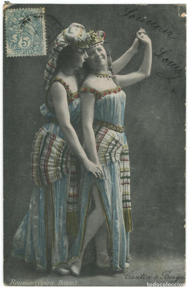 Postales: Actriz belle epoque ROUVIER, M._Cautin & Berger. Op&eacute;ra Danse