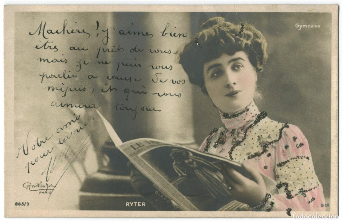 Postales: Actriz belle epoque RYTER_SIP. 865-9. Gymnase. Photo Reutlinger