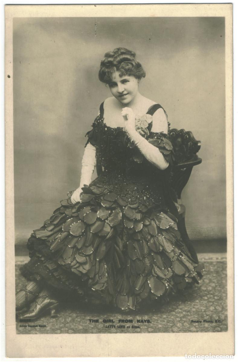 Postales: Actriz belle epoque LIND, Letty_Rotary. 3163 E. As Ellen in The Girl from Kays. Photo Lizzie Caswall