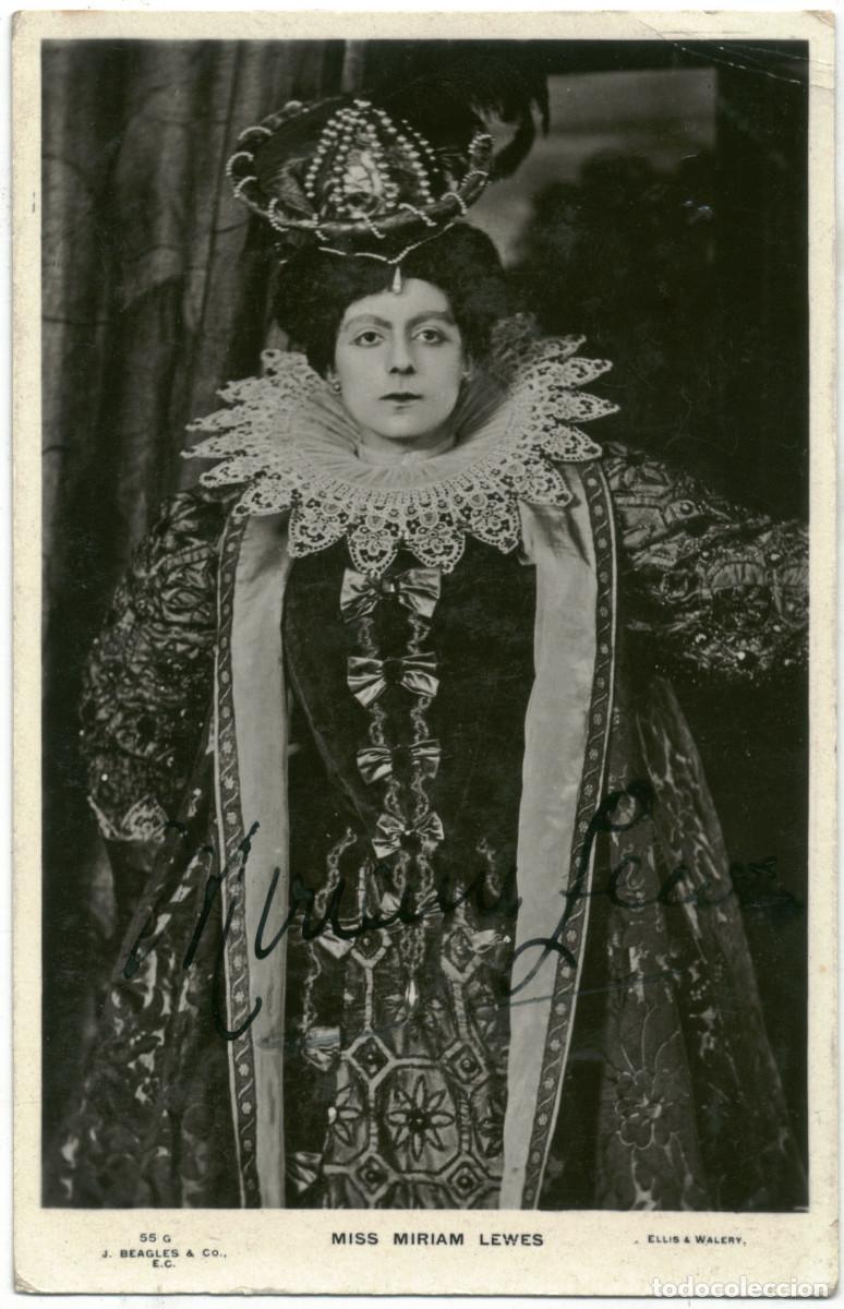 Postales: Actriz LEWES, Miriam_Beagles; 55 G. Photo Ellis & Walery. Signed Autograph Firmada