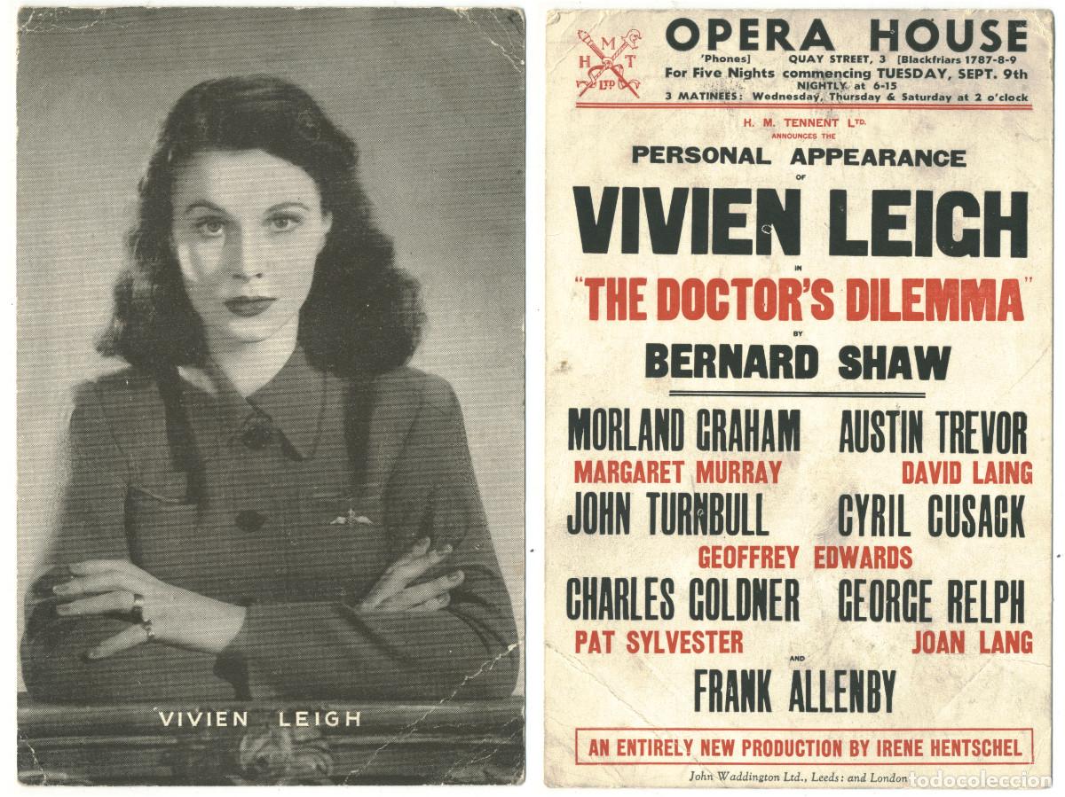 Postales: Actriz Vivien Leigh_The Doctor's Dilema (Bernard Shaw)_Opera House