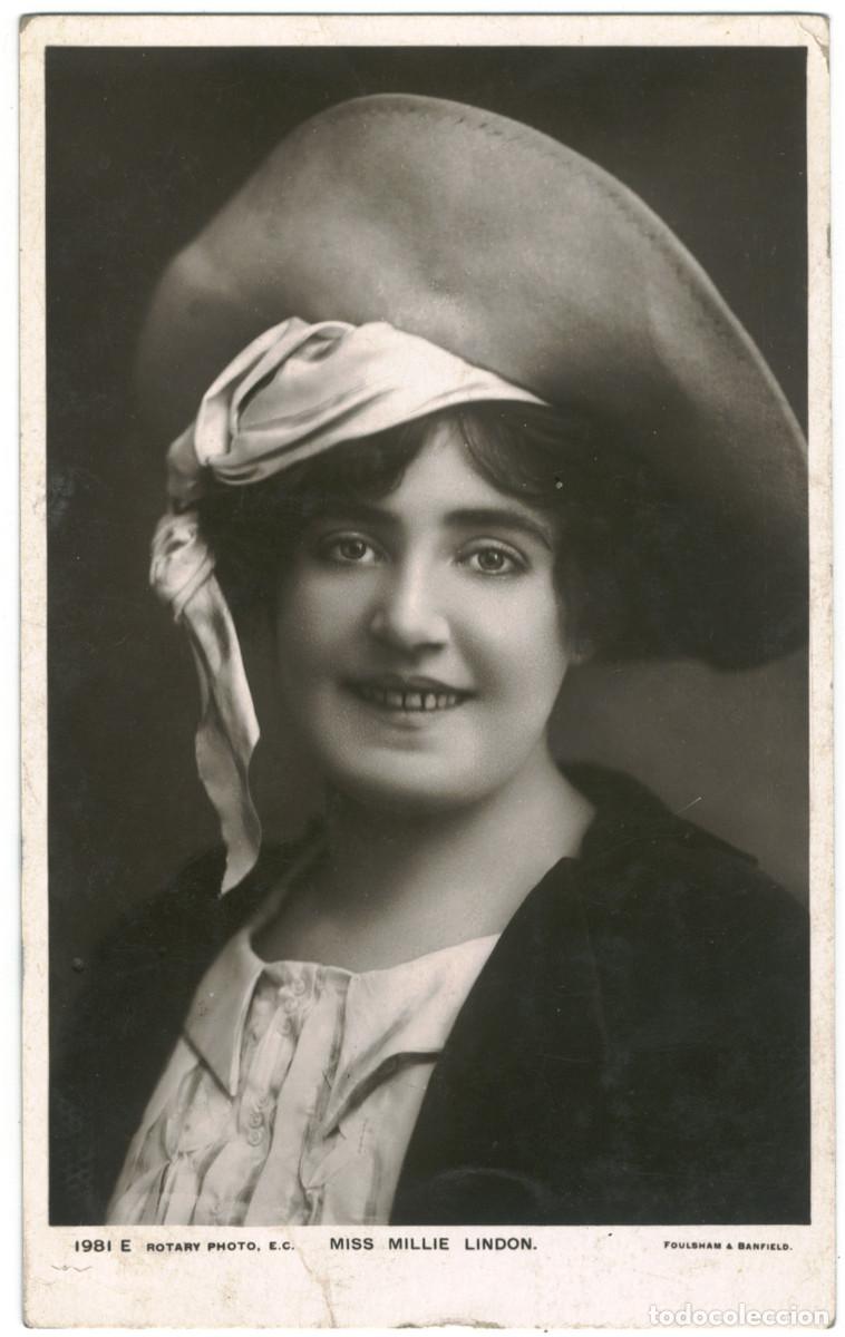 Postales: Actriz eduardiana LINDON, Millie_Rotary; 1981 E. Photo Foulsham & Banfield