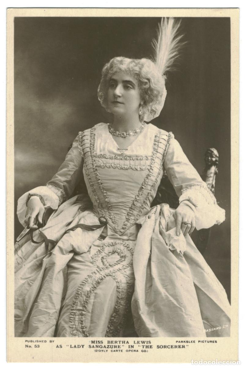 Postales: Actriz eduardiana LEWIS, Bertha_D'Oyly Opera. 53. As Lady Sangaruze in The Sorcerer. Photo Bassano