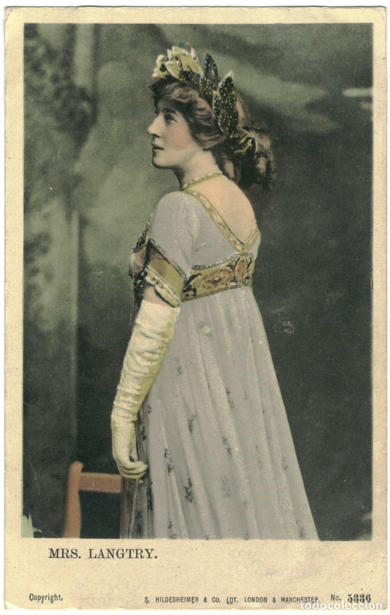 Postales: Actriz eduardiana LANGTRY, Mrs._S. Hildesheimer; 5336