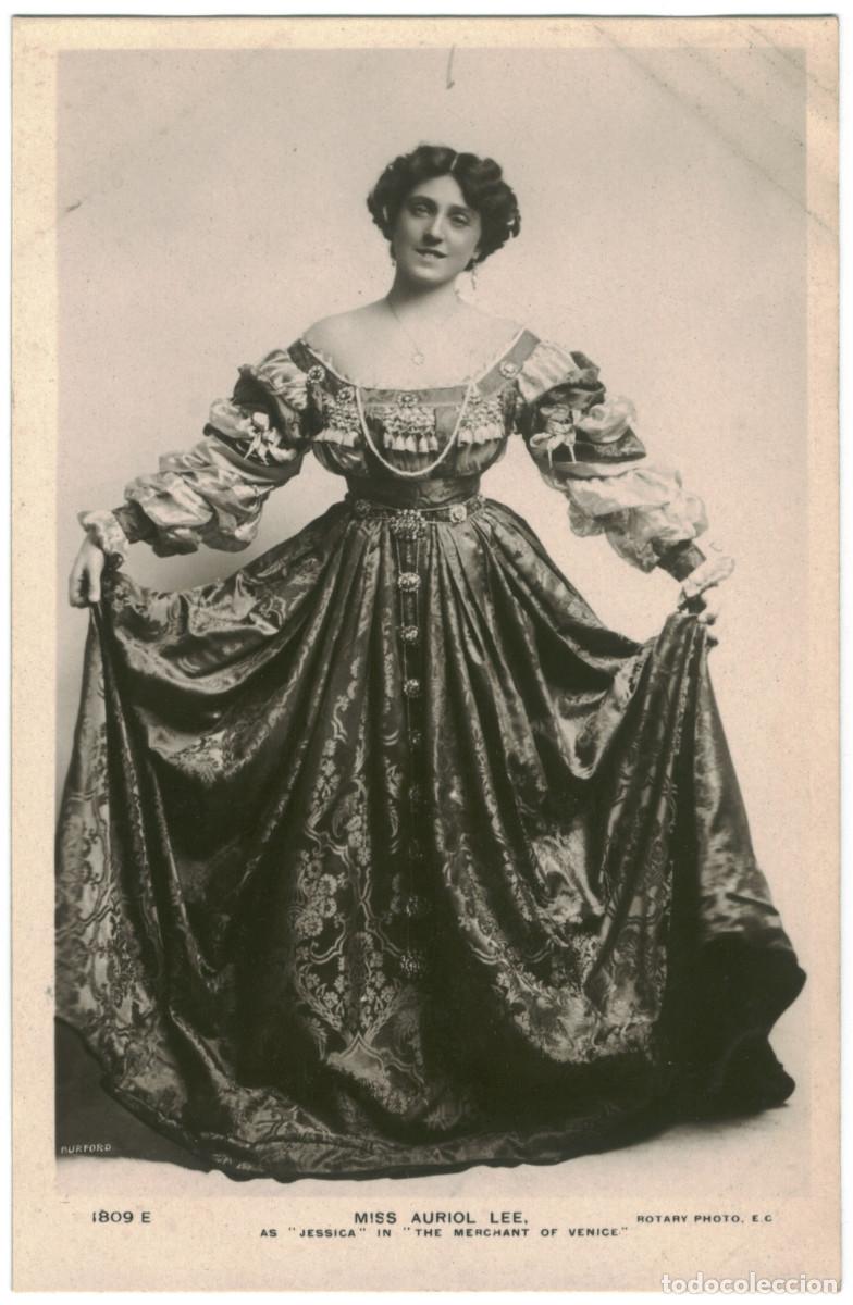 Postales: Actriz LEE, Auriol_Rotary; 1809 E. As Jessica in The Merchant of Venice [Shakespeare]. Photo Burford