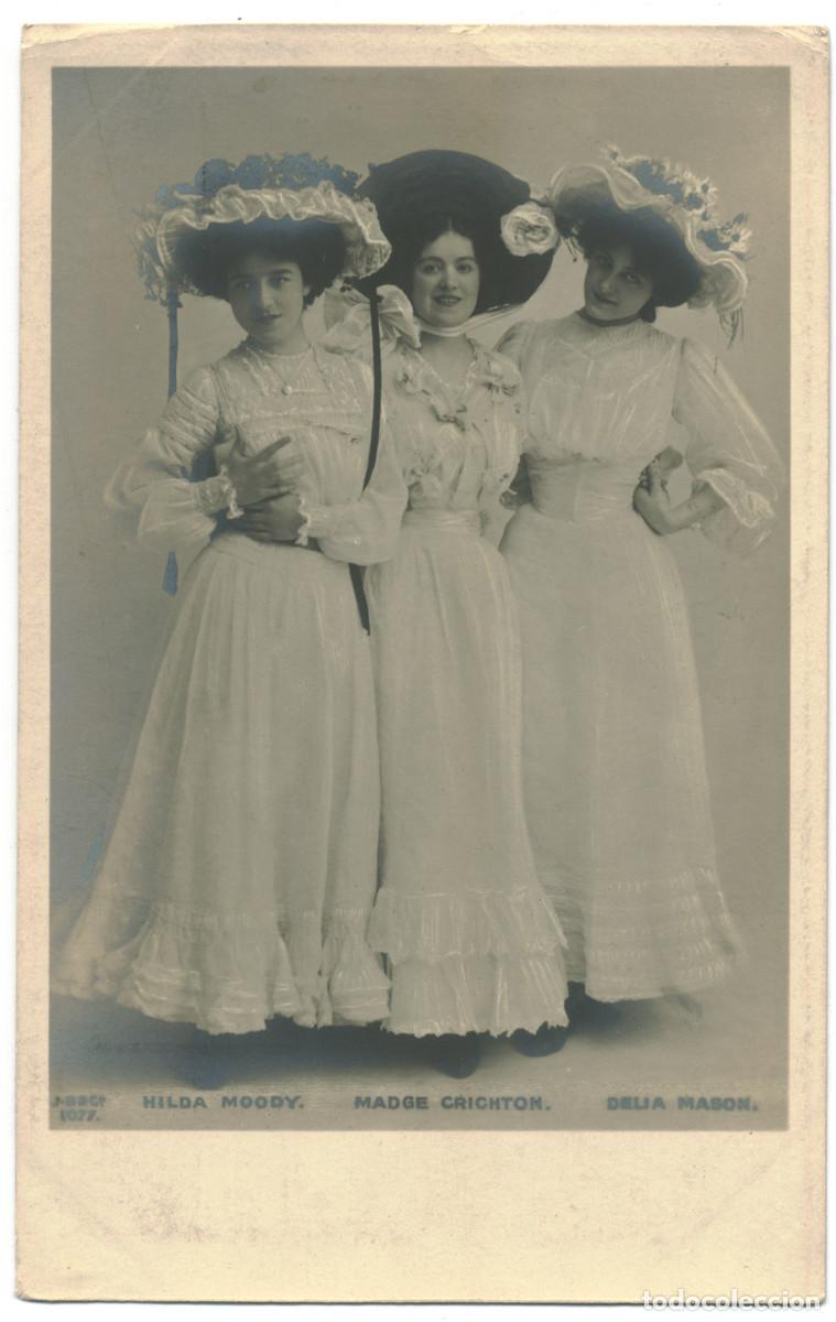 Postales: Actriz eduardiana MOODY, Hilda & CRICHTON, Madge & MASON, Delia_Beagles. 1077