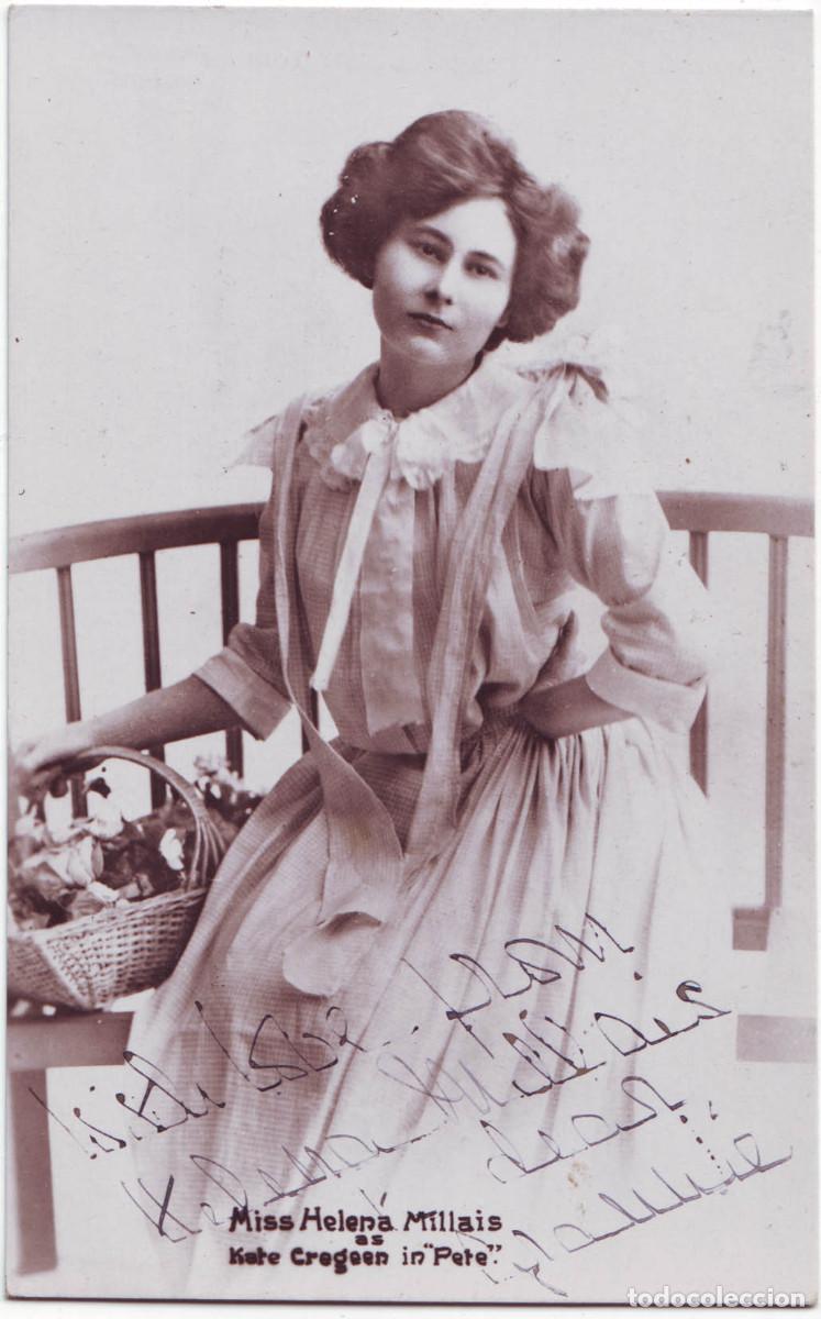 Postales: Actriz eduardiana MILLAIS, Helena. As Kate Cregeen in Pete_Davidson. Autograph Firmada