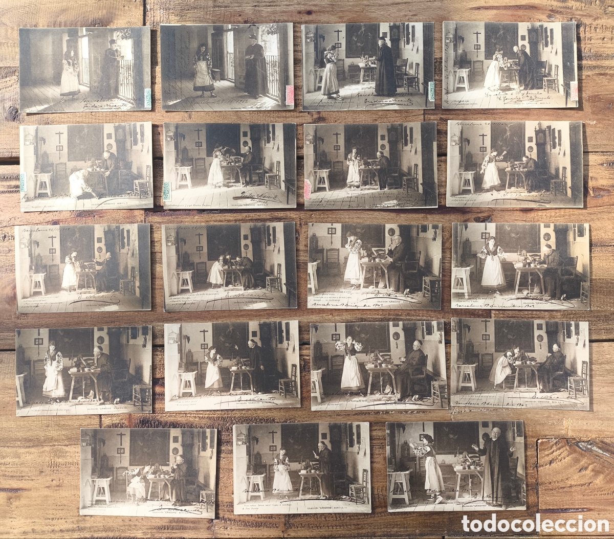 Postales: Lote antiguas postales Colecci&oacute;n C&aacute;novas Serie L y LL Ed. Hauser y Menet 1902