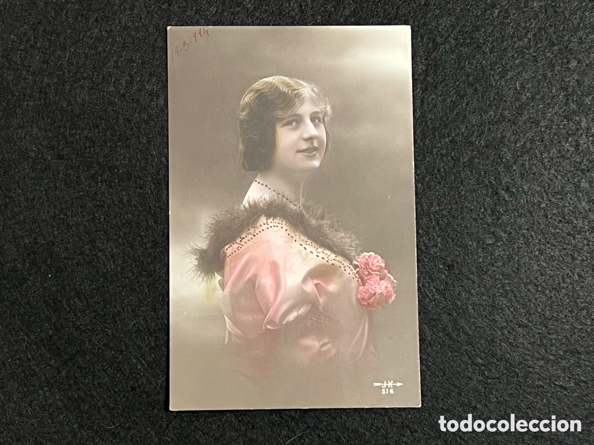 Postales: POSTAL ANTIGUA MUJER MODELO JK KLEPETAR BELLE EPOQUE 1914 CIRCULADA.