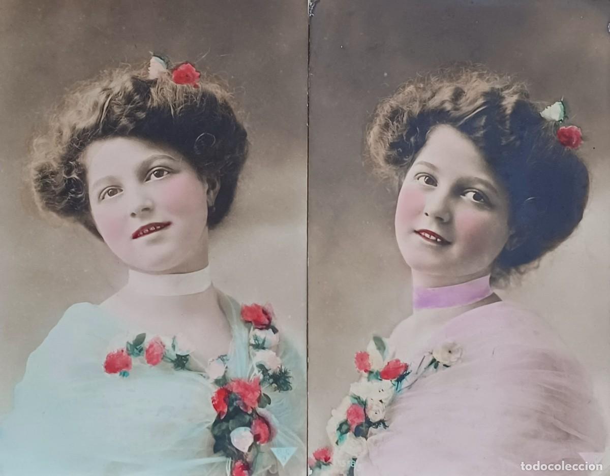 Postales: Mujer. Dos postales diferentes.