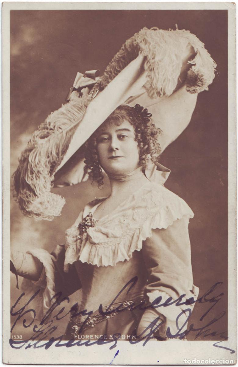 Postales: Actriz eduardiana JOHN, Florence S._Rotary; 1538. Signed Autograph Firmada