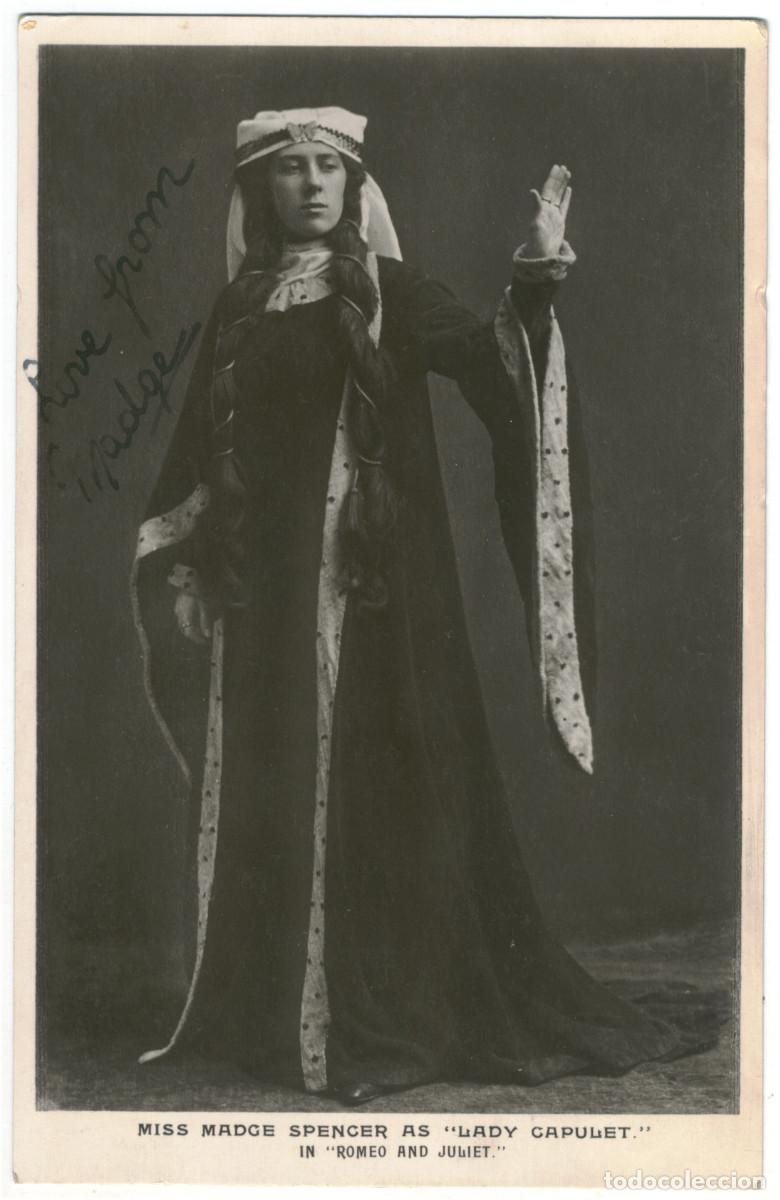 Postales: 2 Postales SPENCER, Madge_Beagles. In Romeo and Juliet & Richard III Shakespeare. Autograph Firmada