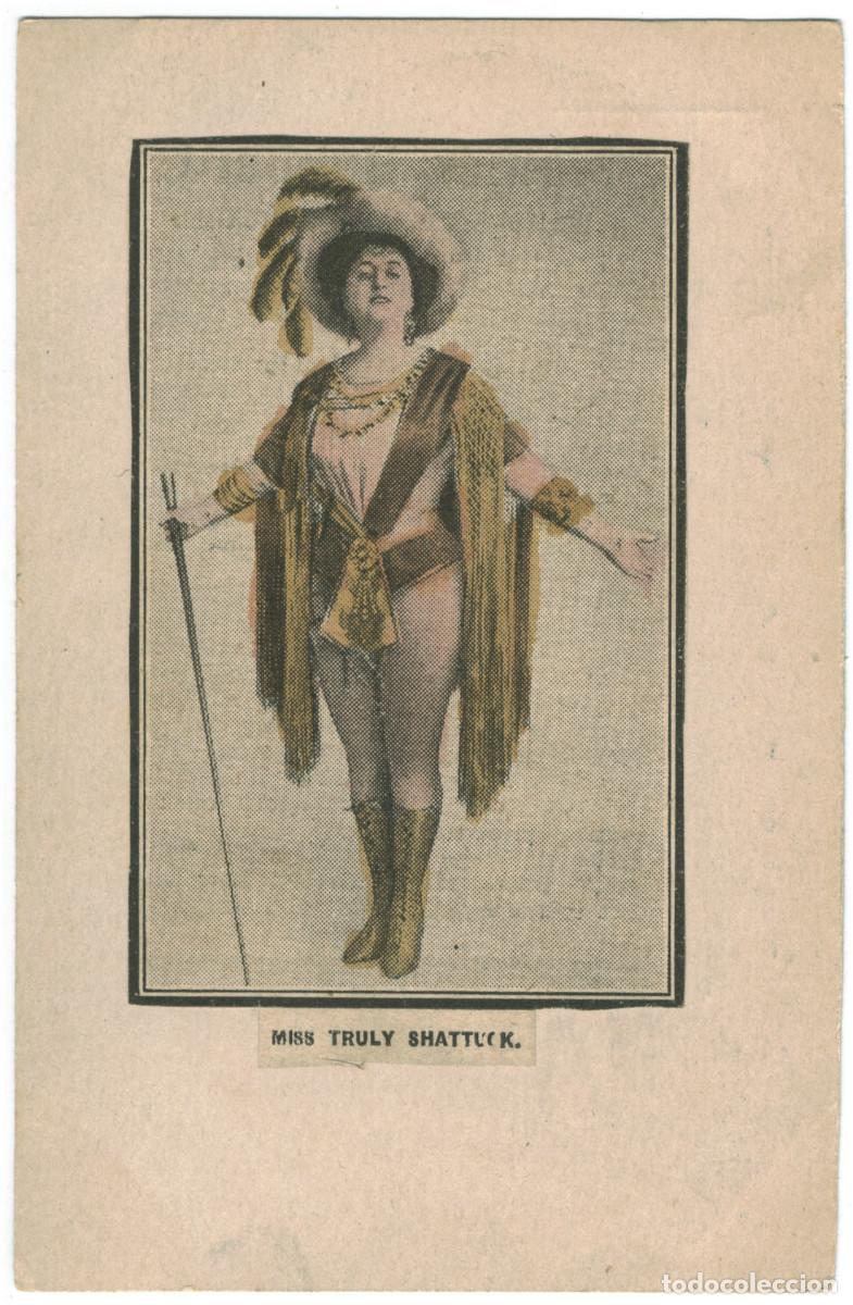 Postales: Actriz SHATTUCK, Truly_No es manufactura, montada sobre papel postal