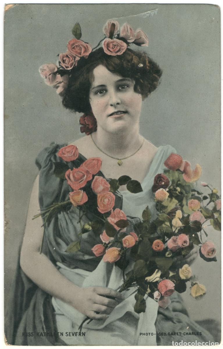 Postales: Actriz eduardiana SEVERN, Kathleen_Millar & Lang. Photo Geo. Garet-Charles