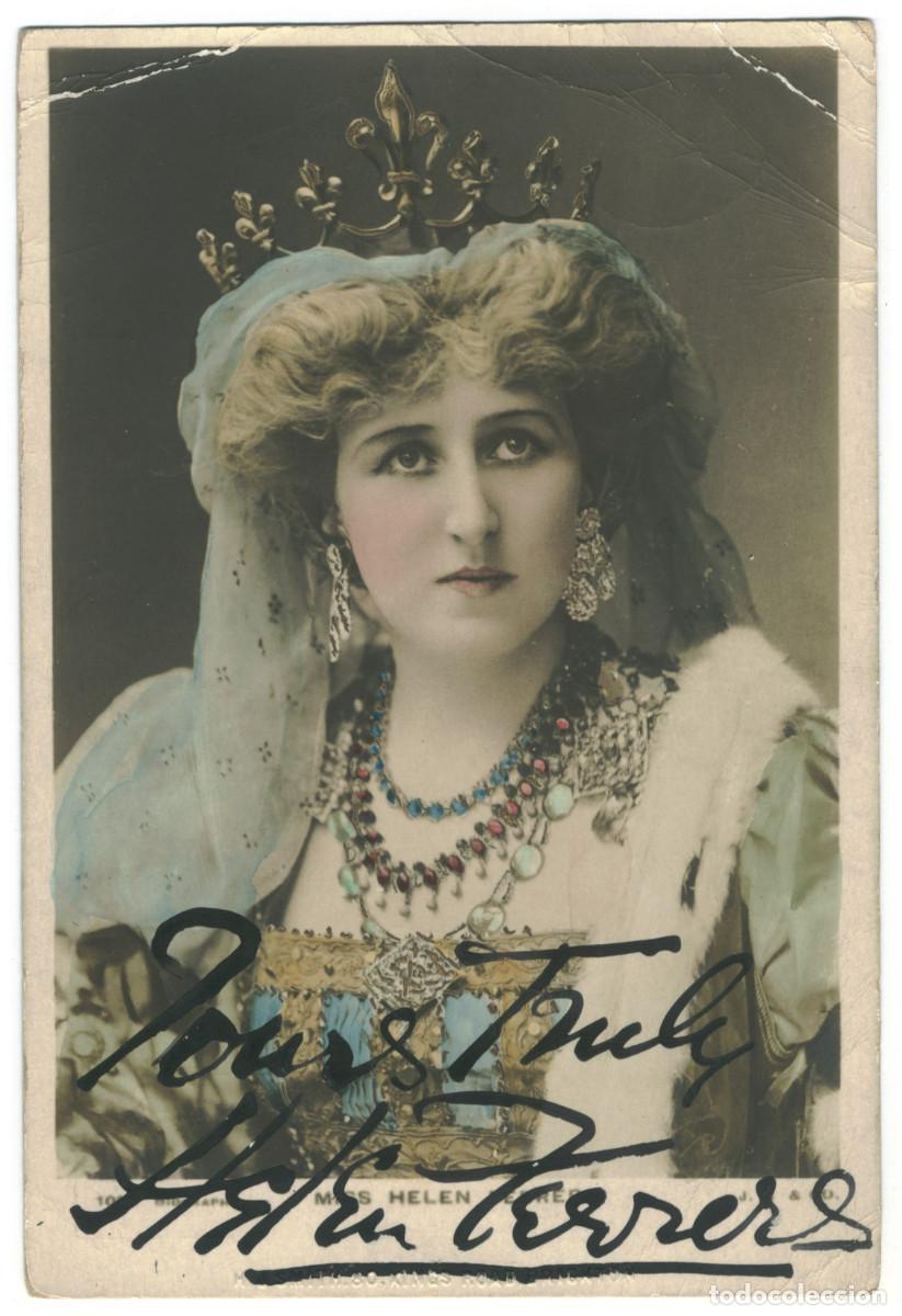 Postais: Actriz belle epoque FERRERS, Helen_Beagles; 108. Photo Biograph. Signed Autograph Firmada
