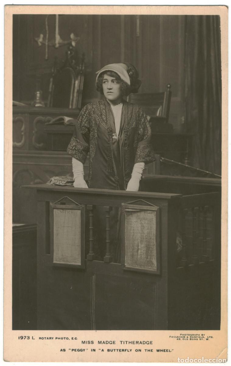 Postales: Actriz eduardiana TITHERADGE, Madge_Rotary. 1973 L. As peggy in A Butterfly on the Wheel