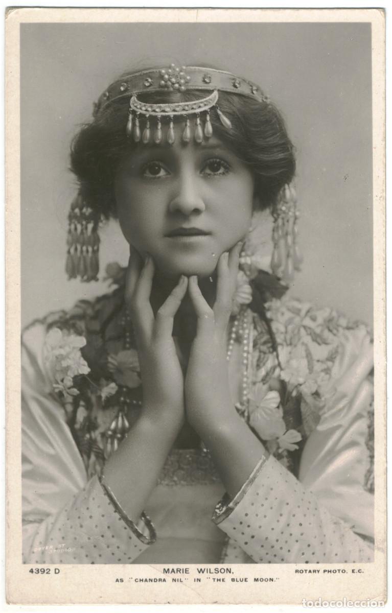 Postales: Actriz eduardiana WILSON, Marie_Rotary. 4392 D. As Chandra Nil in The Blue Moon. Photo Dover