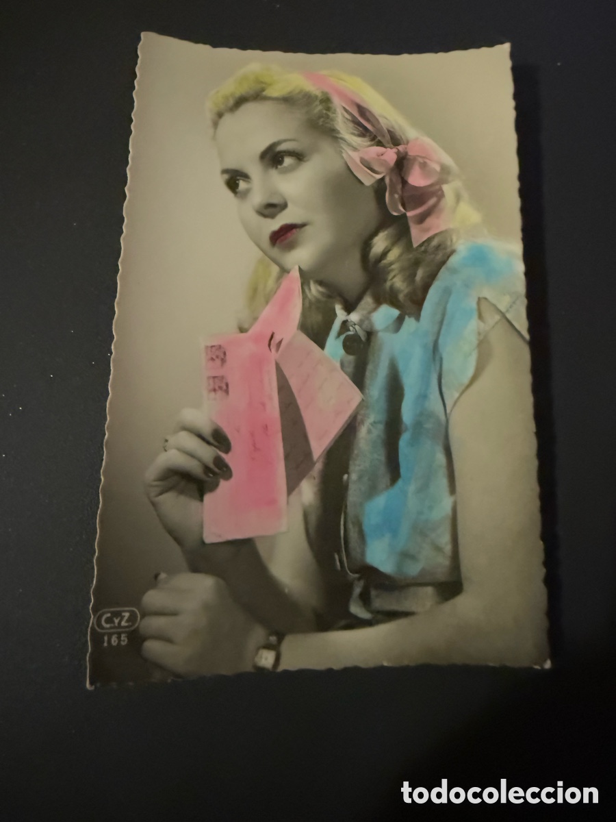 Postales: POSTAL. MUJER. A&Ntilde;OS 50. Coloreada
