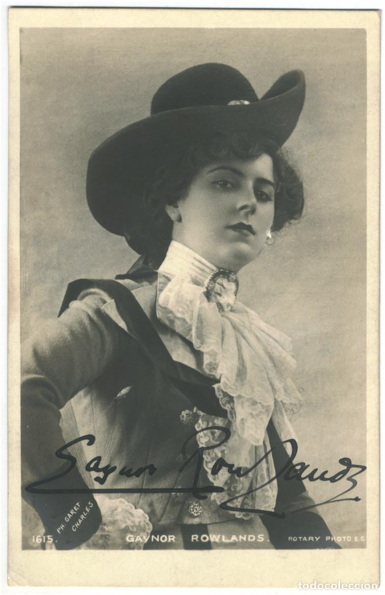Postales: Serie 4 Postales Actriz ROWLANDS, Gaynor_Rotary. 1615 A, G, Y, W. Printed autograph