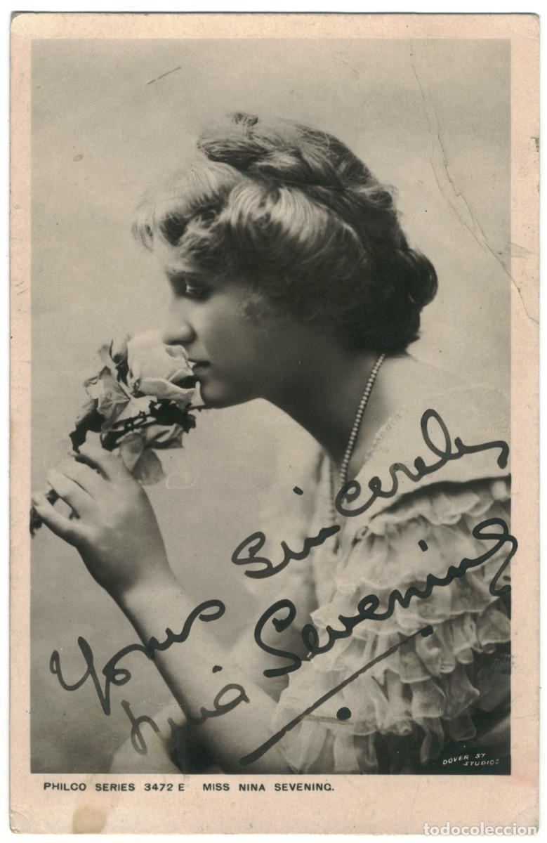 Postales: Actriz SEVENING, Nina_Philco. 3272 E. Photo Dover. Signed Autograph Firmada
