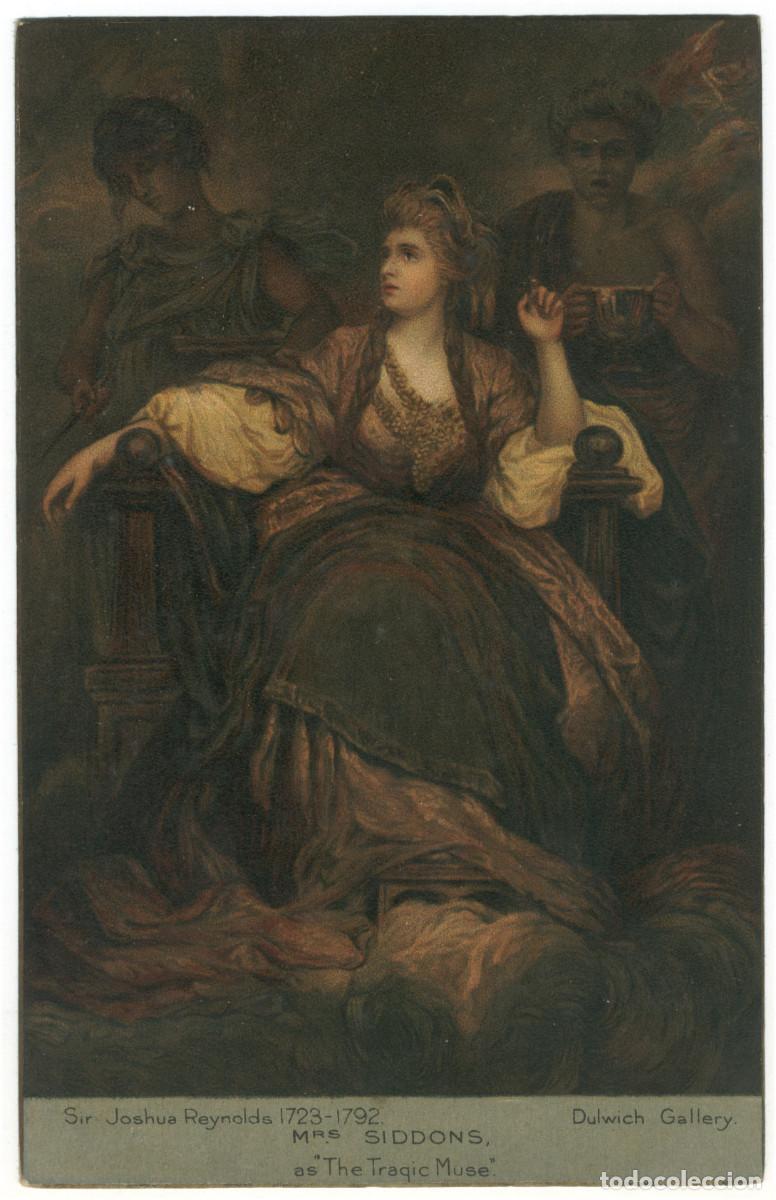 Postales: Actriz SIDDONS, Mrs._Faulkner. 698 F. The Tragic Muse, by Joshua Reynolds (Dulwich Gallery)