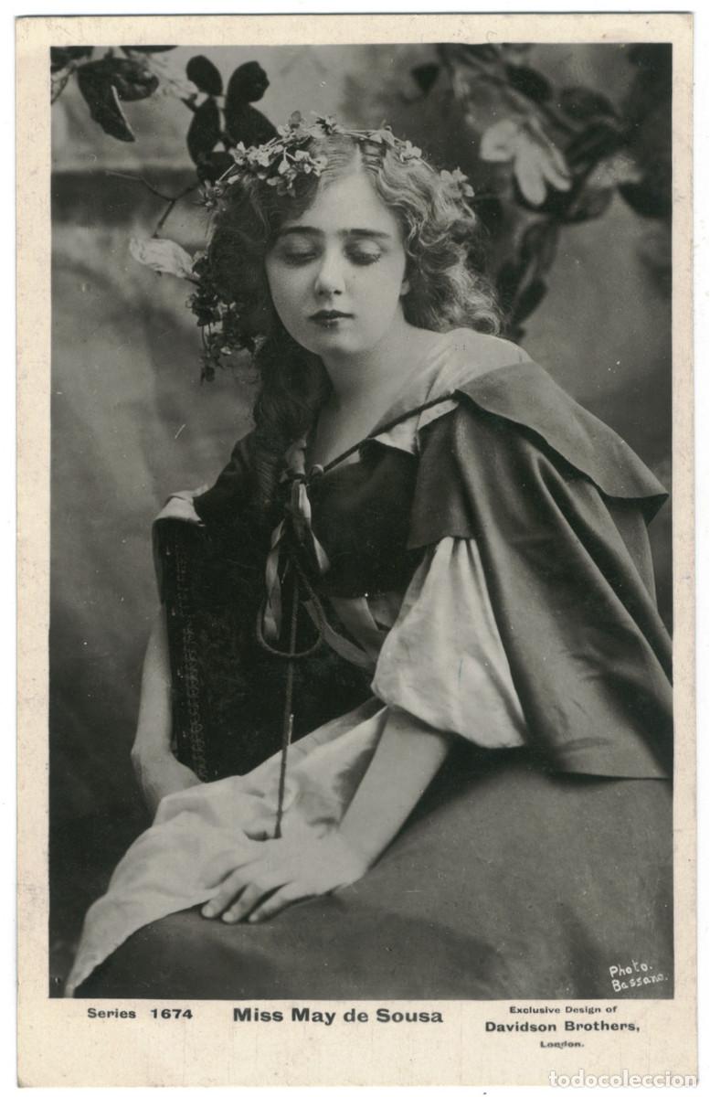 Postales: Actriz SOUSA, May de_Davidson (Real Photographic; 1674). Photo Bassano