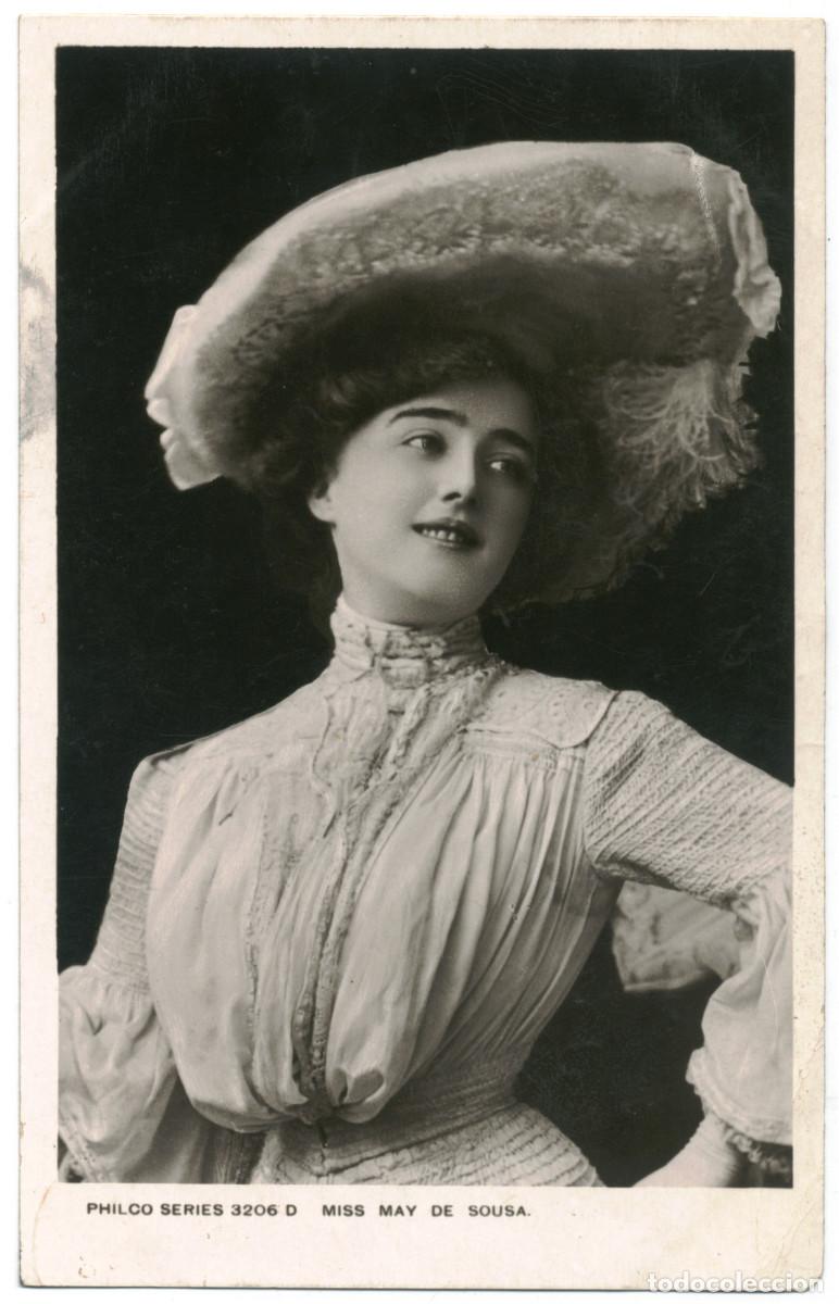 Postales: Serie 3 Postales Actriz SOUSA, May de_Philco. 3206 B, C, D