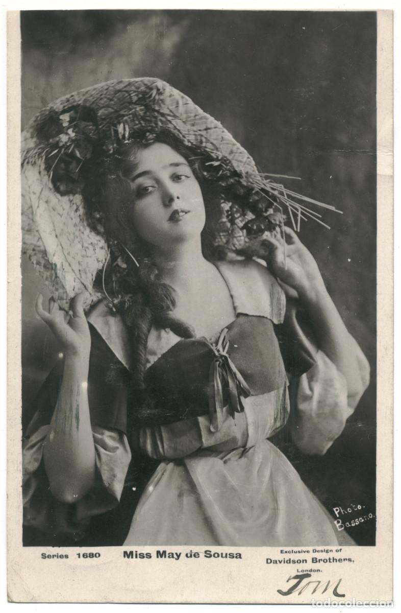 Postales: Actriz SOUSA, May de_Davidson (Real Photographic; 1680). Photo Bassano