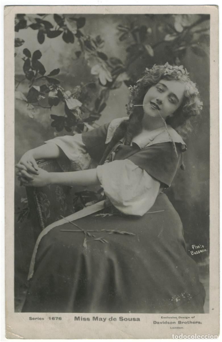 Postales: Actriz SOUSA, May de_Davidson (Real Photographic; 1676). Photo Bassano